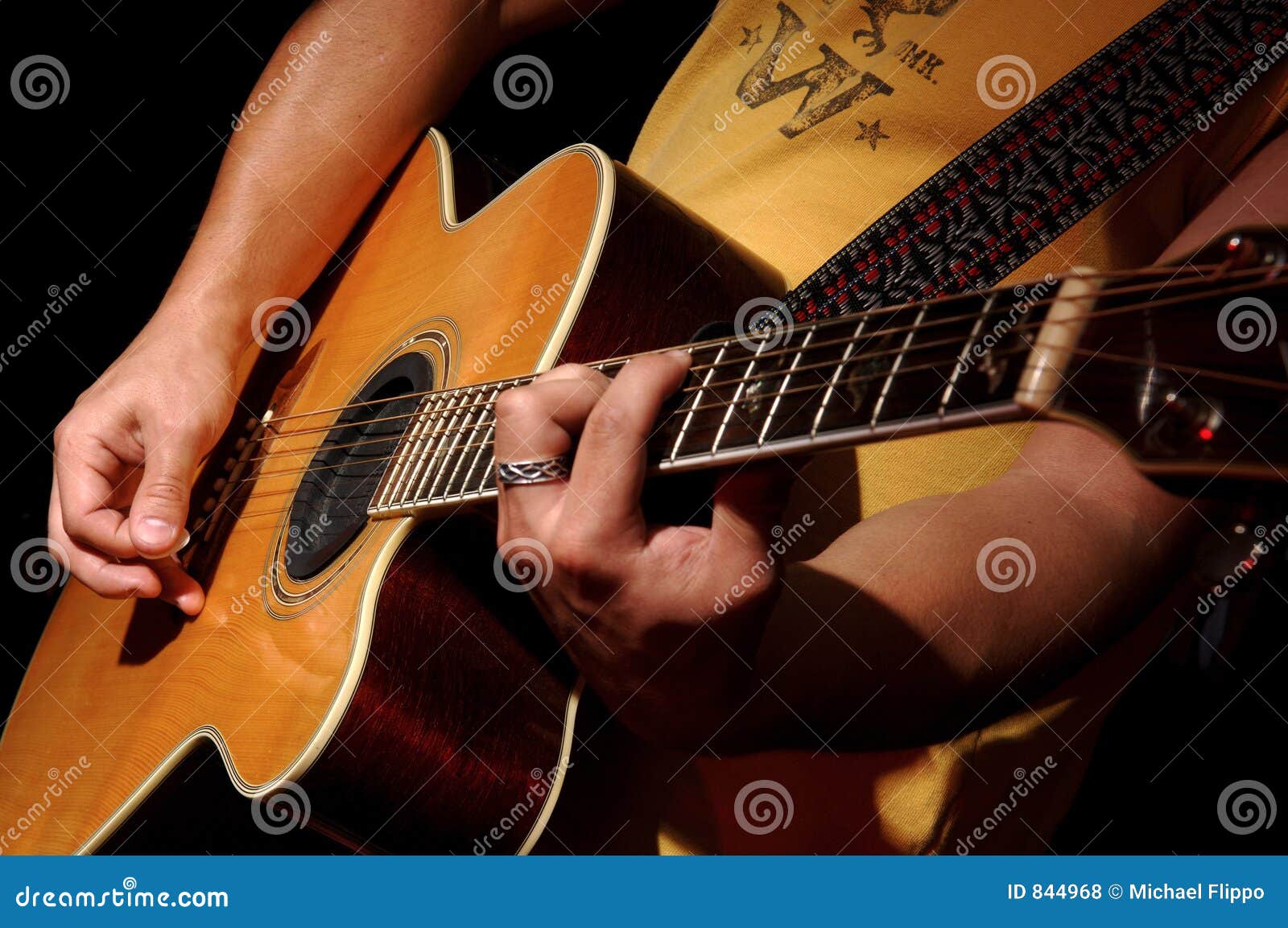 Acoustic Guitar Performance by Music Band Stock Photo Image of gibson