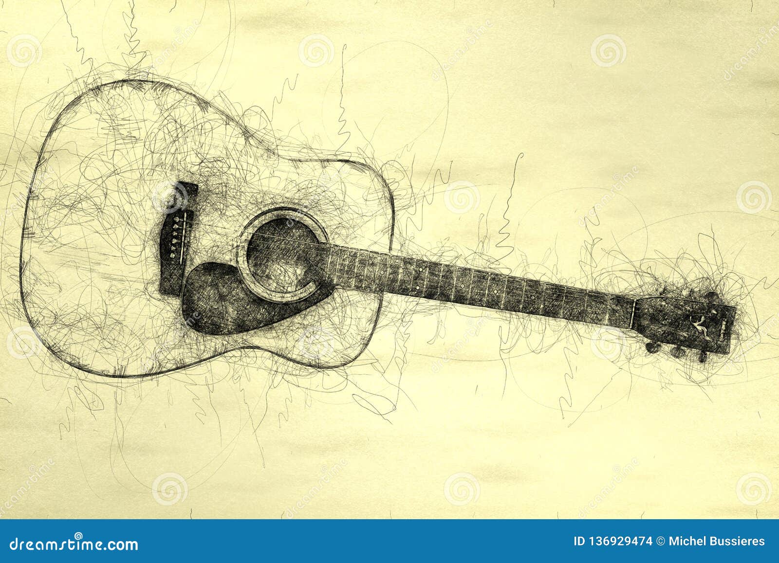 acoustic guitar scribble 