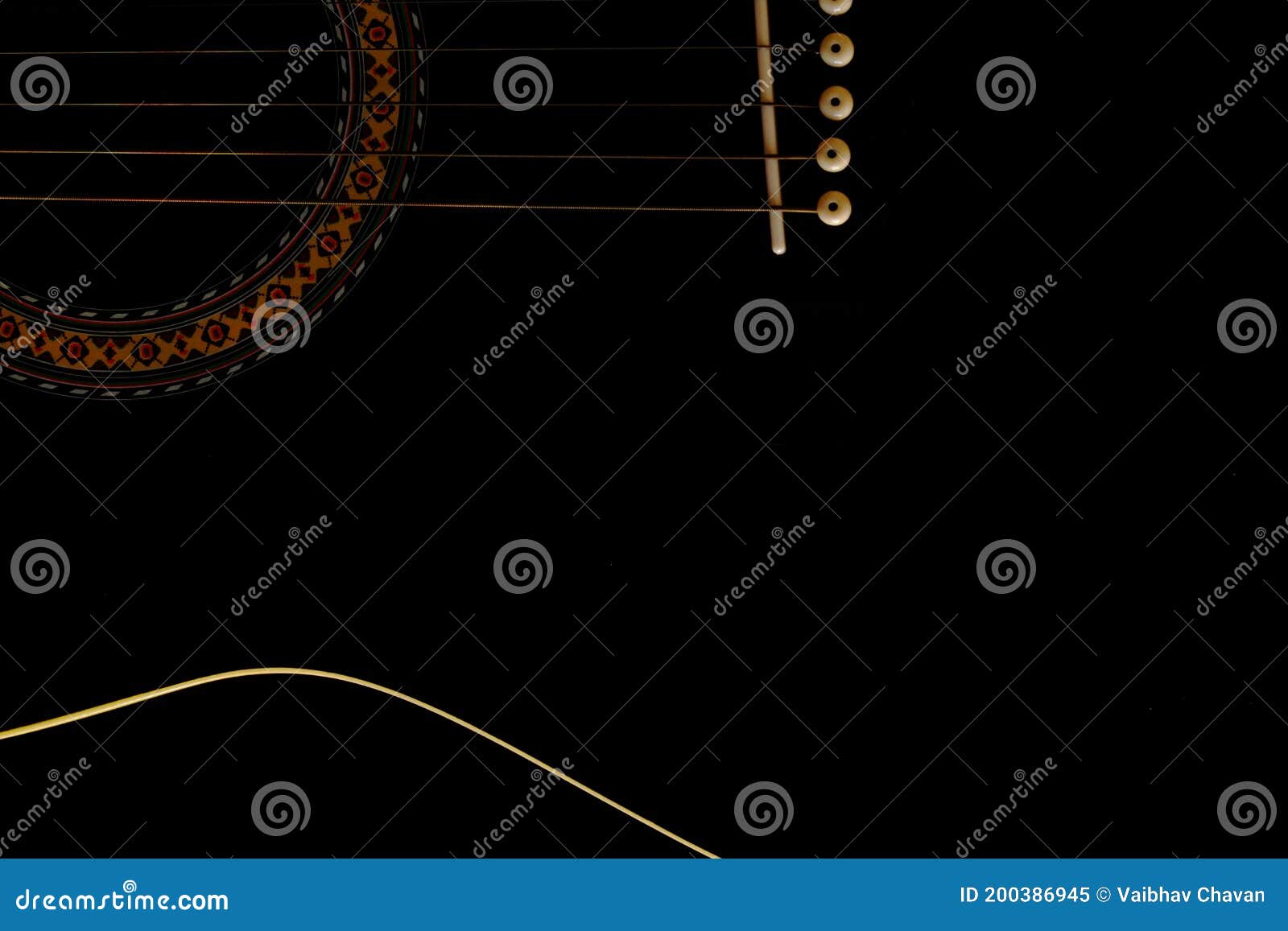Acoustic Guitar Strings and Sound Hole Stock Image Image of strings, sound 200386945