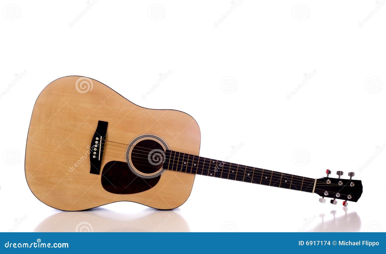 Acoustic Guitar on White stock photo. Image of nobody 6917174