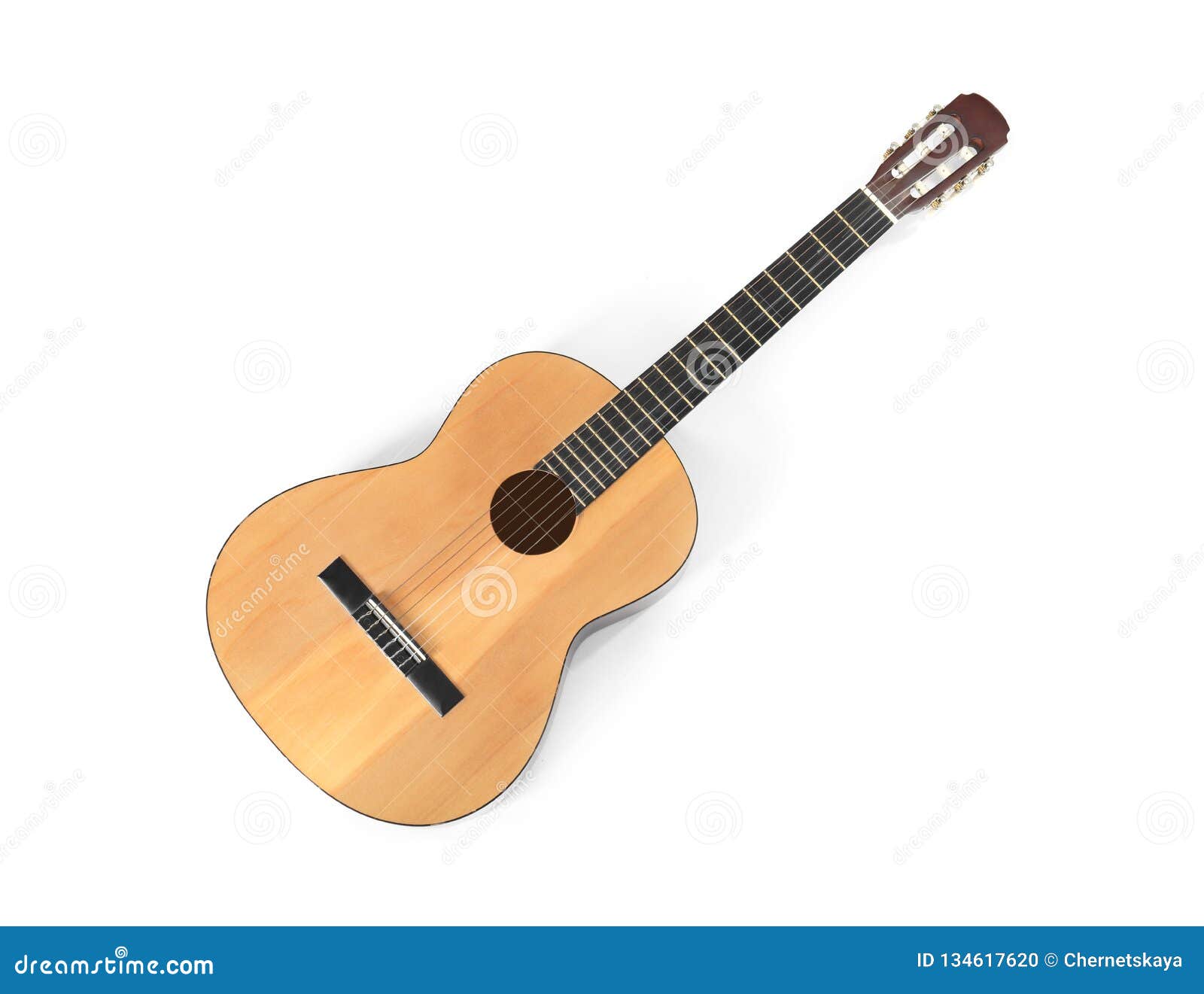 Acoustic Guitar on White Background Stock Photo Image of jazz