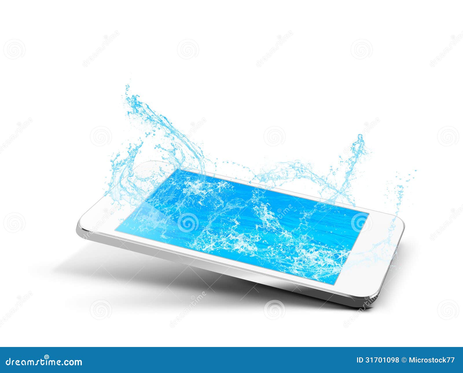 Acqua del telefono illustrazione di stock. Illustrazione di precipitare