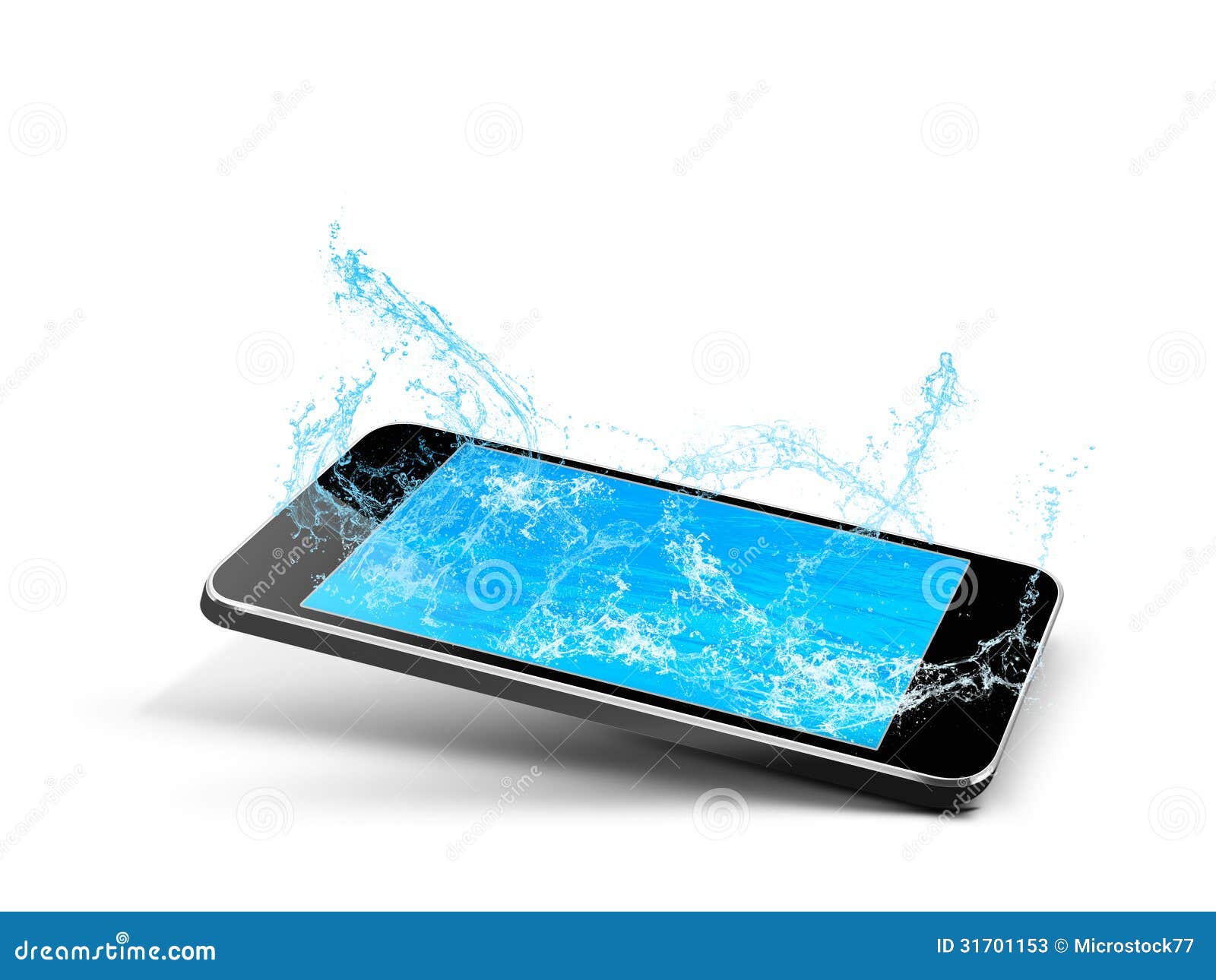Acqua Dello Stagno Del Telefono Illustrazione di Stock Illustrazione