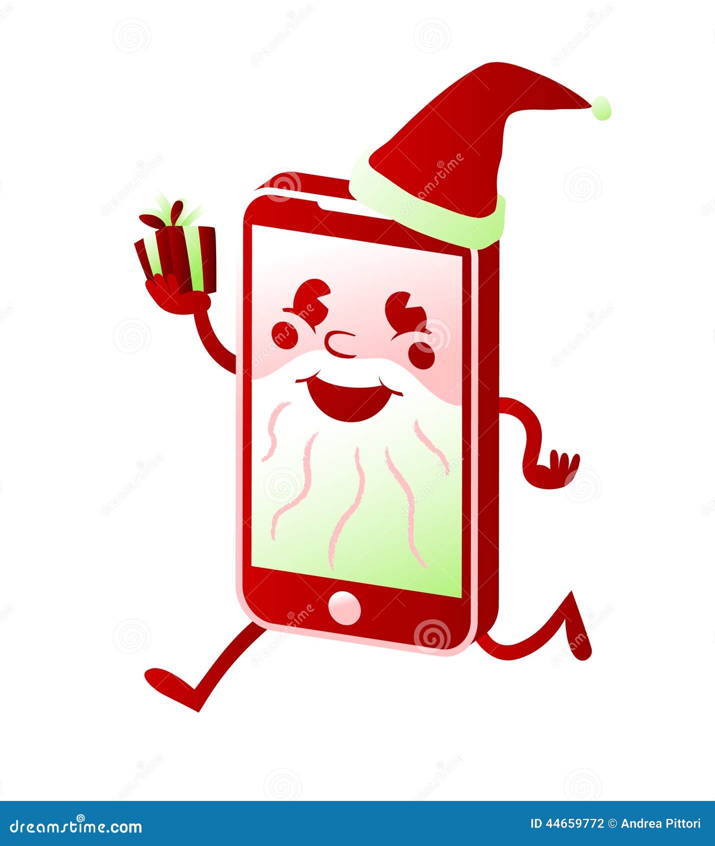 Regali Di Natale Elettronici.Acquisto Online Dei Regali Di Natale Dell Affare Del Personaggio Dei Cartoni Animati Del Babbo Natale Dello Smart Phone Illustrazione Vettoriale Illustrazione Di Festa Cheerful 44659772