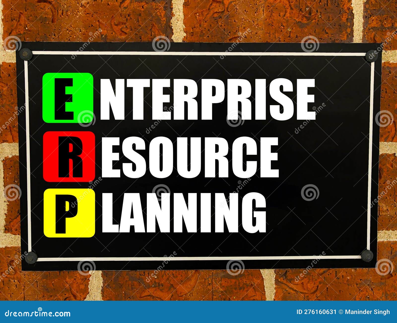 Acronym ERP Enterprise Resource Planning. Stock Image Image of