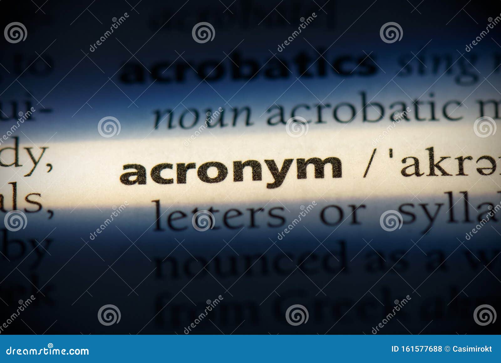 Acronym stock photo. Image of vocabulary, dictionary 161577688