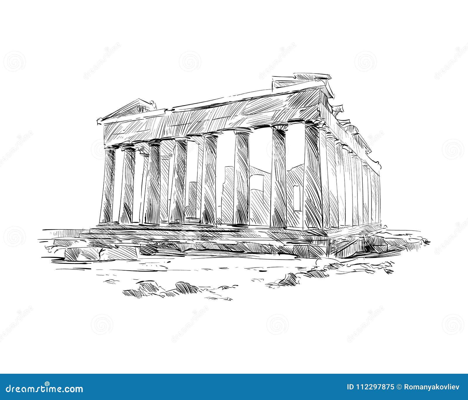 Insitu sketch of the corner of the Parthenon at the Acropolis Athens  Greece Parthenon Acropolis S  Ancient drawings Greek drawing  Architecture drawing art