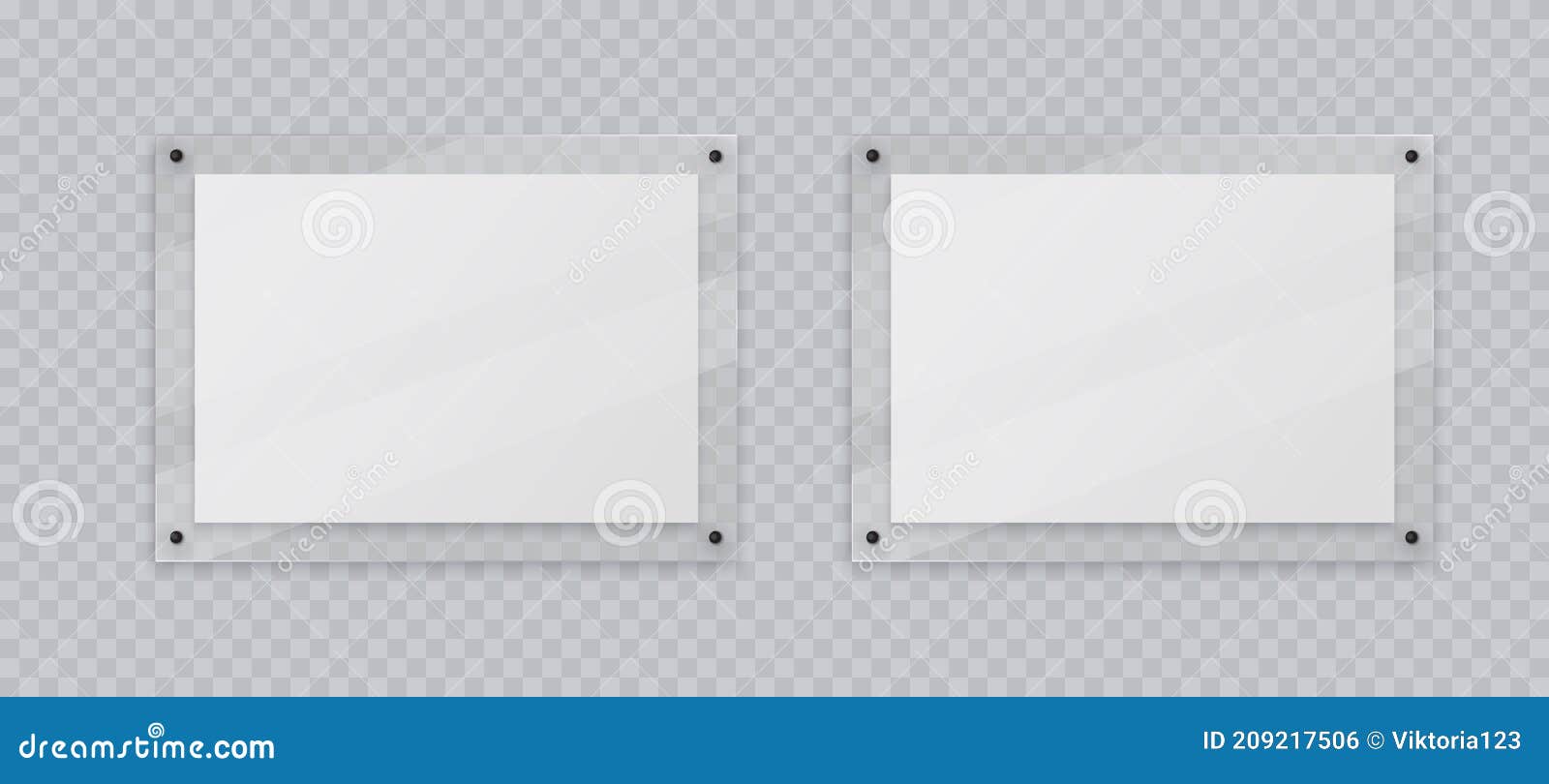 Download Acrylic Frame Mockup Two Horizontal Glass Plate For Poster Of Photo Realistic Mockup Isolated Hanging On Transparent Stock Vector Illustration Of Clear Blank 209217506