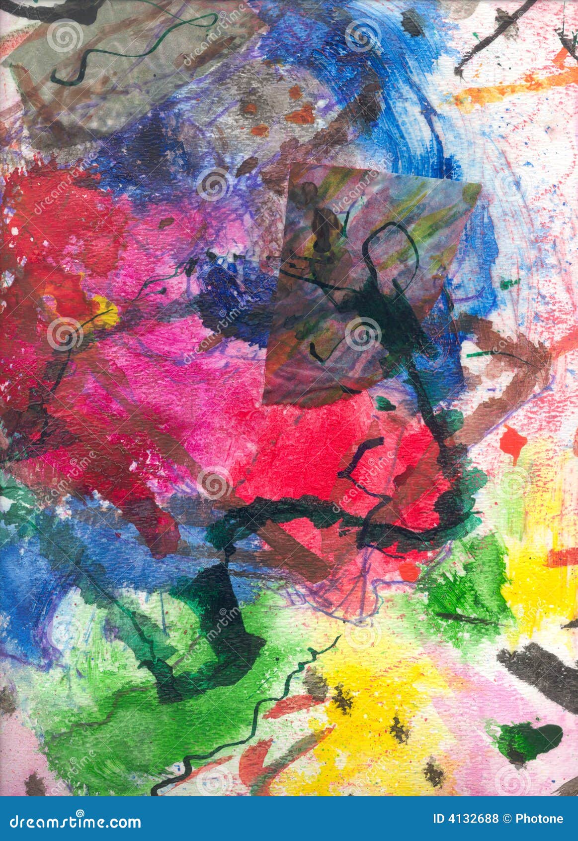 Acrylic mixed media stock illustration. Illustration of acrylic 4132688