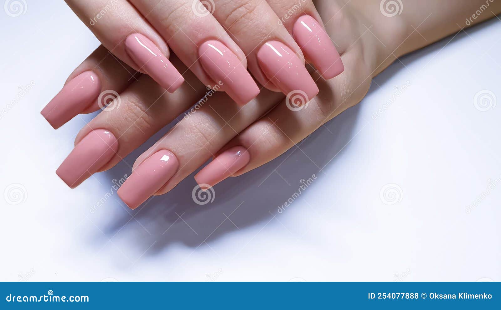 Acrylic Nail Extension, Manicure, Nail Correction, Hands in the