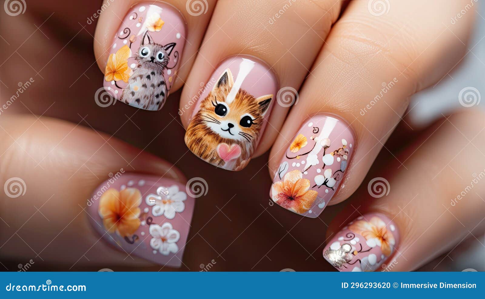 2pcs Cute Cat Pattern Watermark Designs Nail Art Stickers Water Transfer  Decals Beauty Nails Accwssories For Decoration | SHEIN Malaysia
