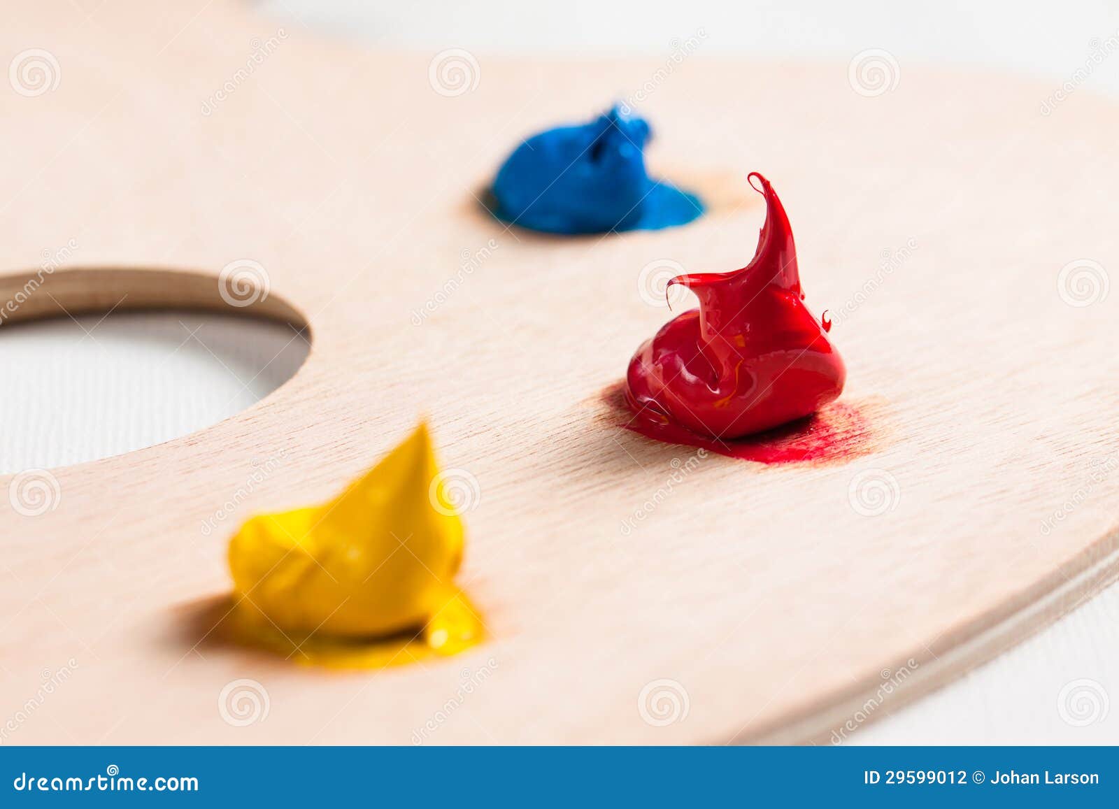Acrylic Paint on a Palette. Stock Photo Image of closeup, acrylic