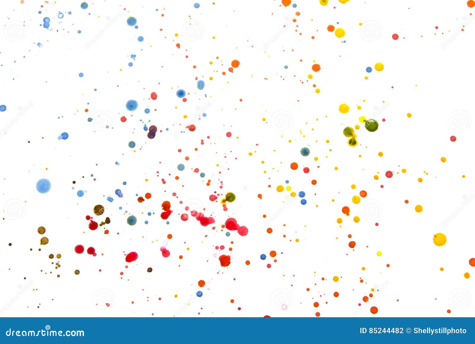 Acrylic Paint Splatters and Spots for Background Stock Illustration