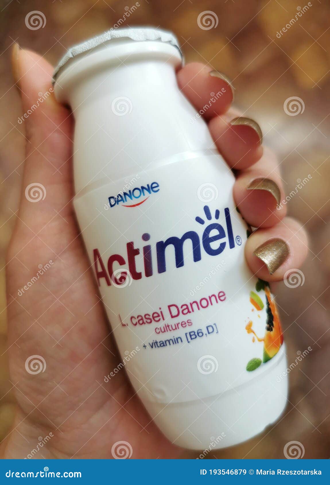 Actimel Yogurt Drink. editorial stock image. Image of appetizing