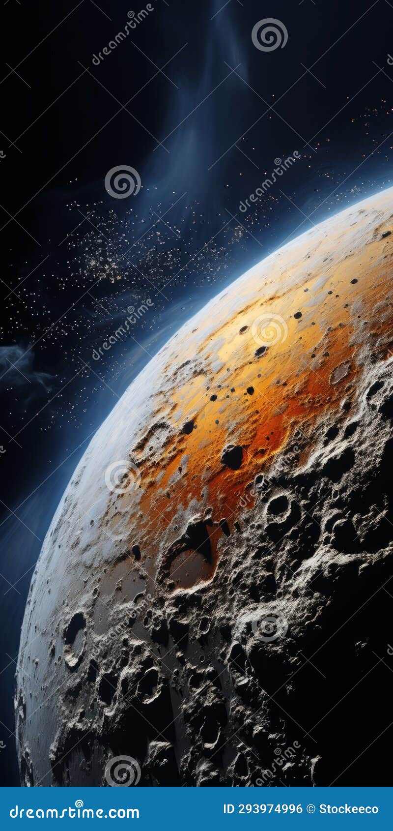 action-packed moon: a photorealistic view of the lunar surface