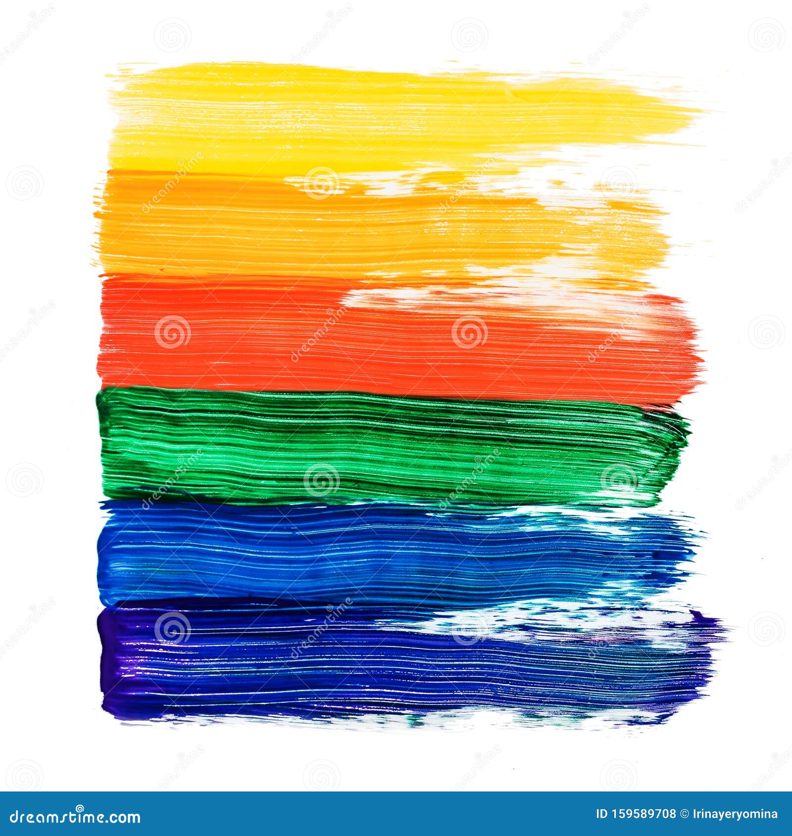 action painting. abstract hand-painted rainbow art background. multicolored paint strokes and brush