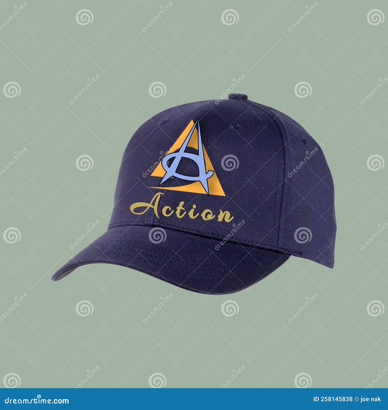 Action Sign Logo Background of Hat Stock Photo Image of action