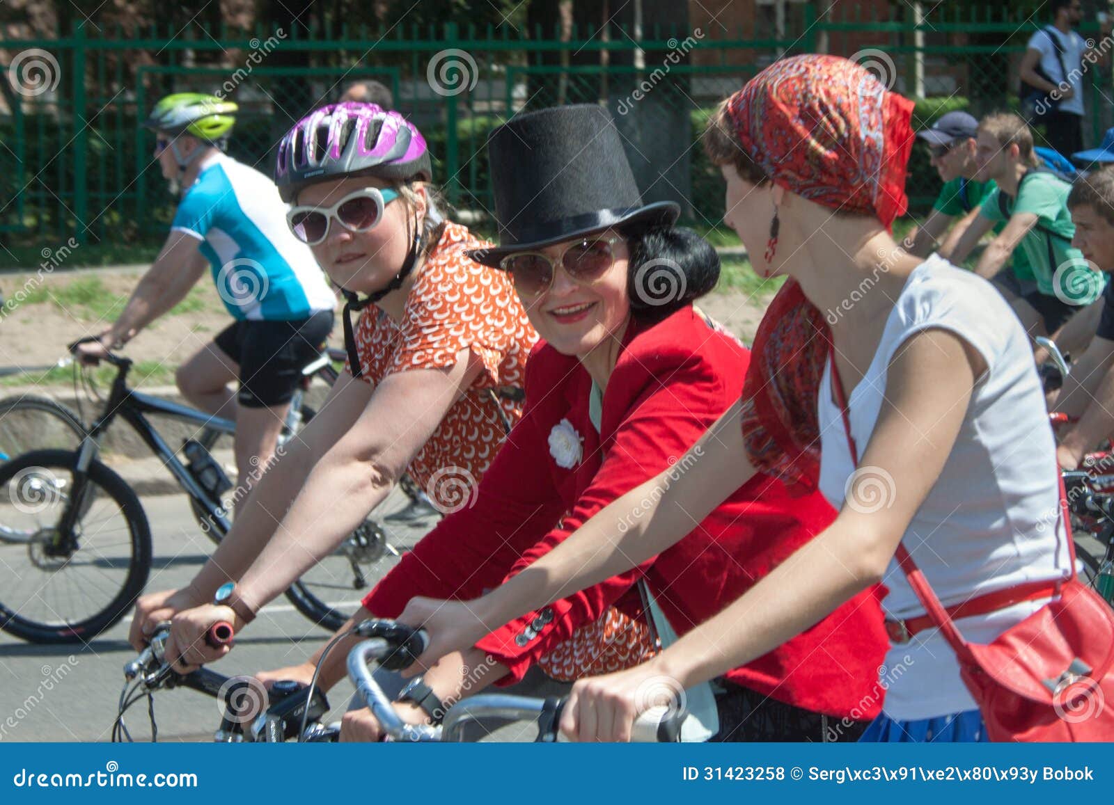 Action within the Ukrainian Bicycle Day in Kharkiv Ukraine Editorial