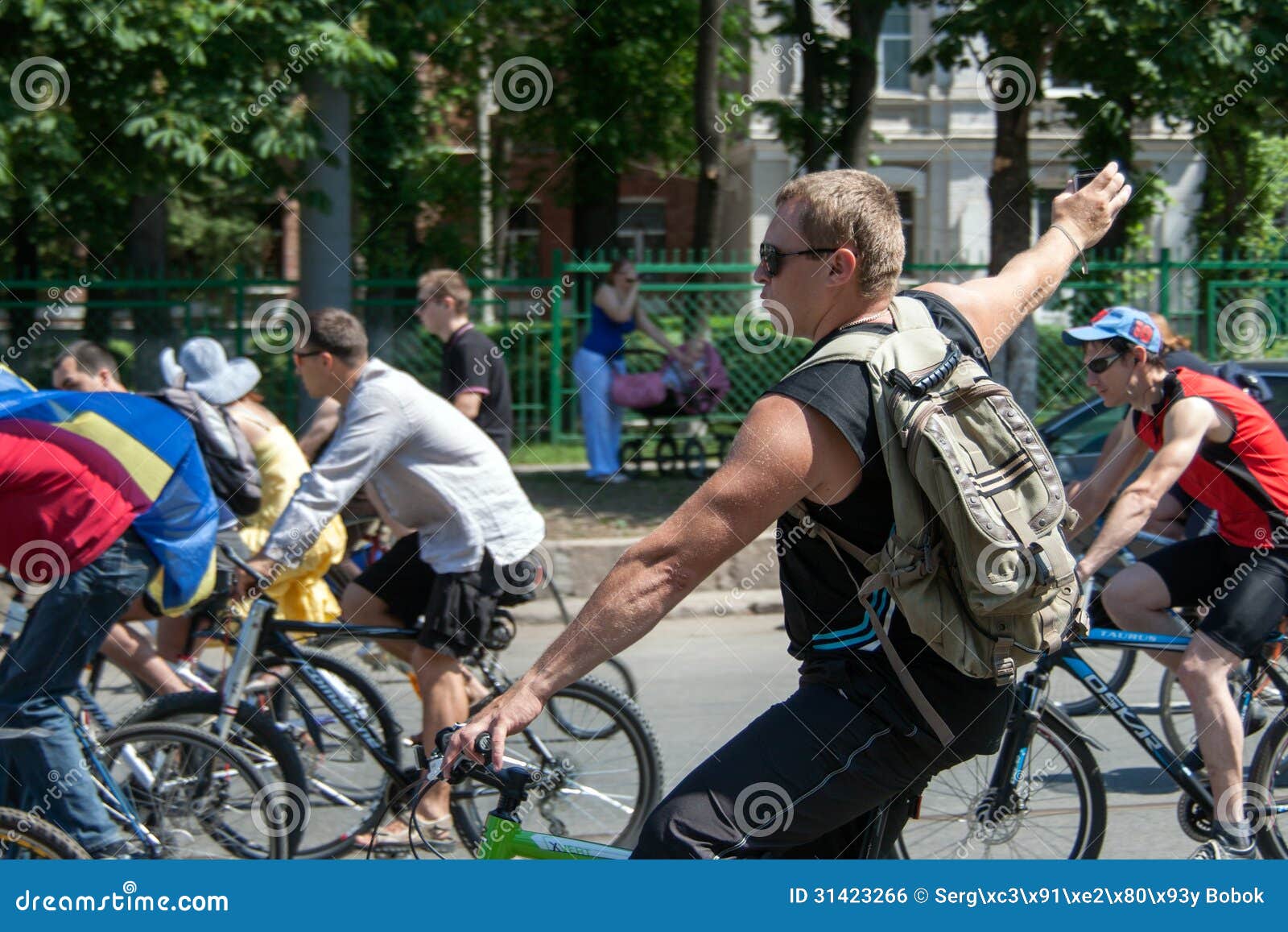 Action within the Ukrainian Bicycle Day in Kharkiv Ukraine Editorial
