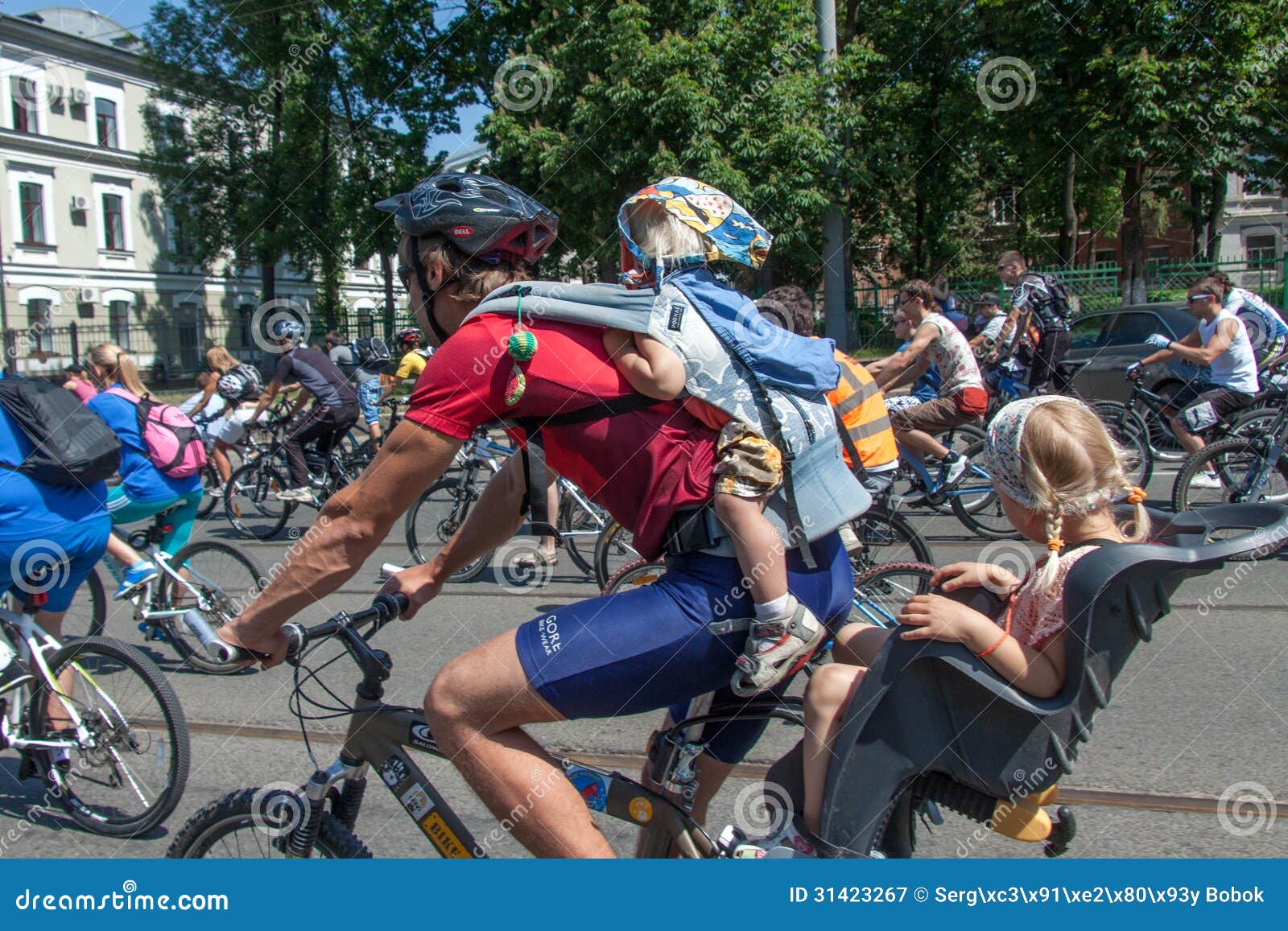 Action within the Ukrainian Bicycle Day in Kharkiv Ukraine Editorial
