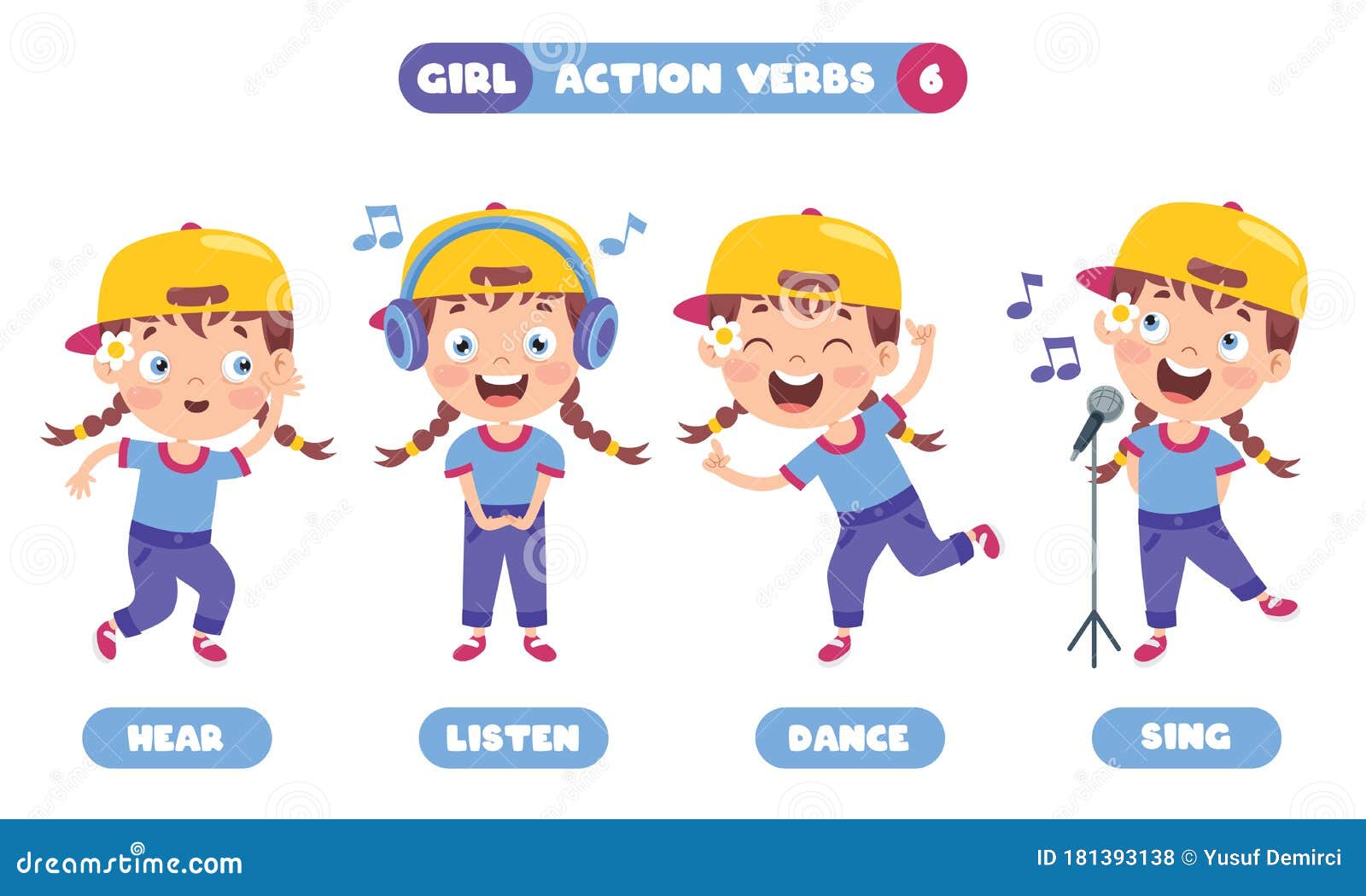 Action Verbs For Children Education Stock Vector Illustration Of action-verbs-for-children-education-stock-vector-illustration-of