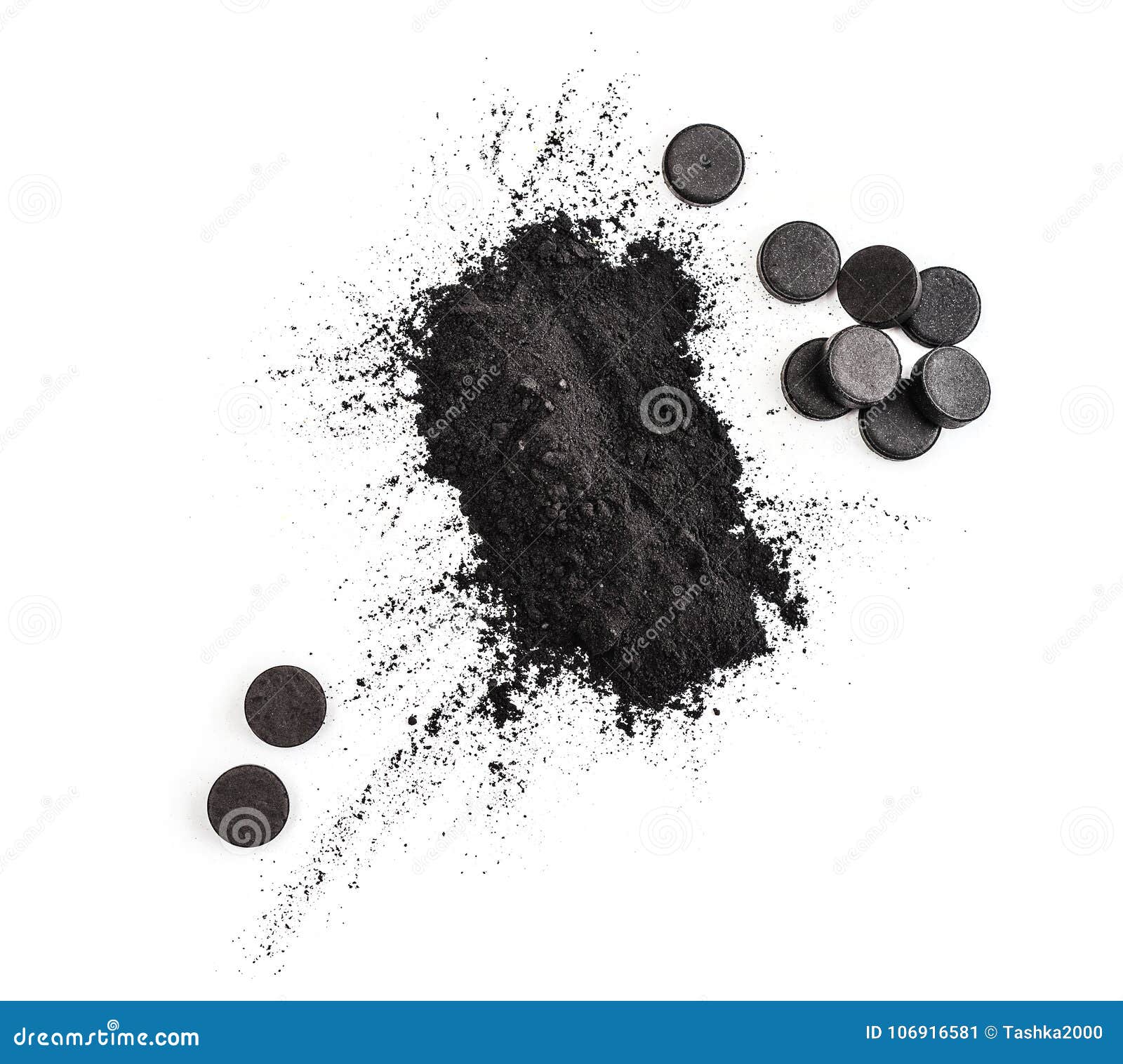 activated charcoal in powder and in pills