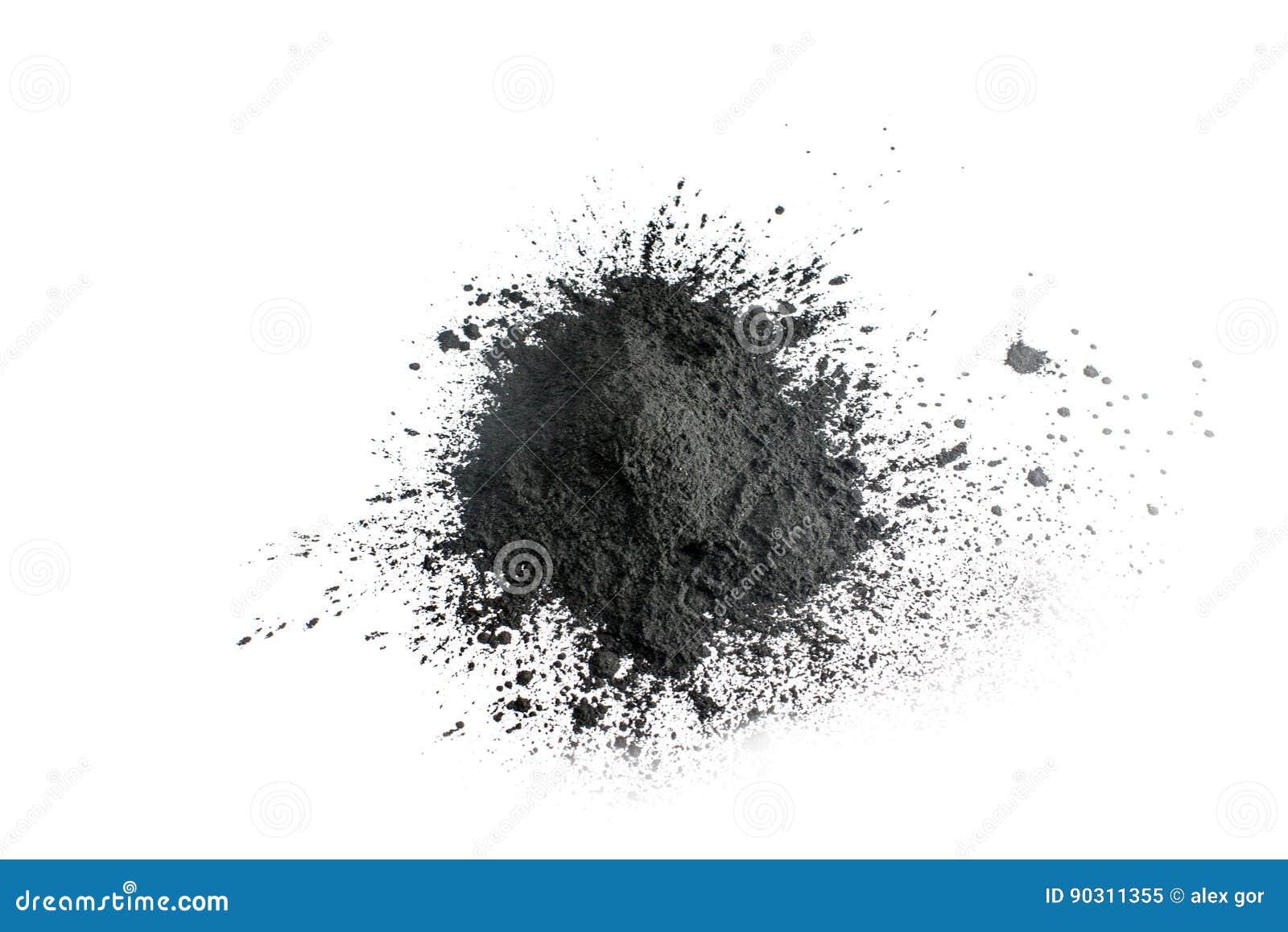 activated charcoal powder shot with macro lens