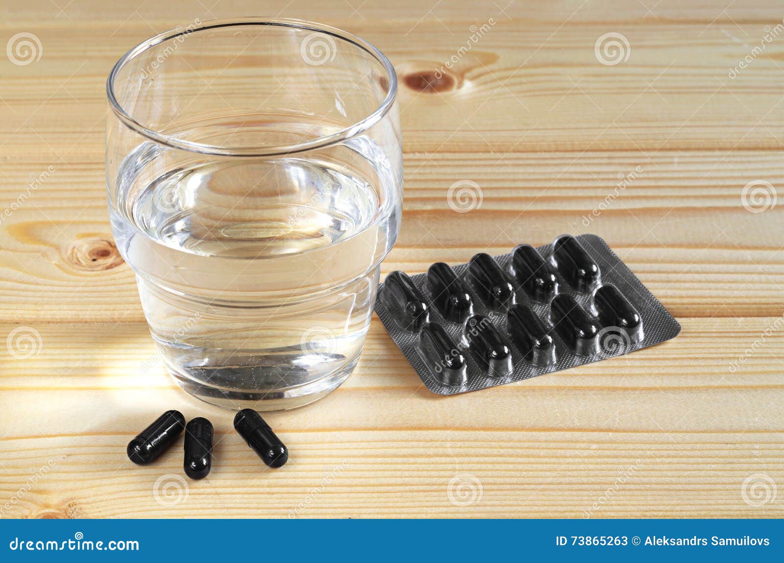activated charcoal and water