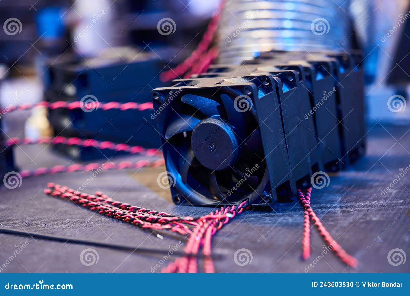 Active CPU Fan Parts Lye on the Table Stock Photo Image of isolation, case