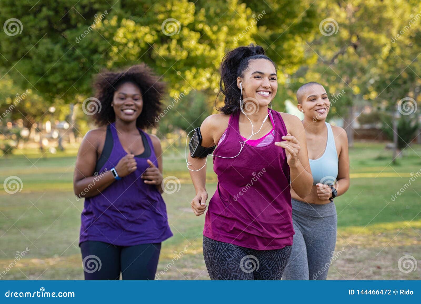 active curvy women jogging