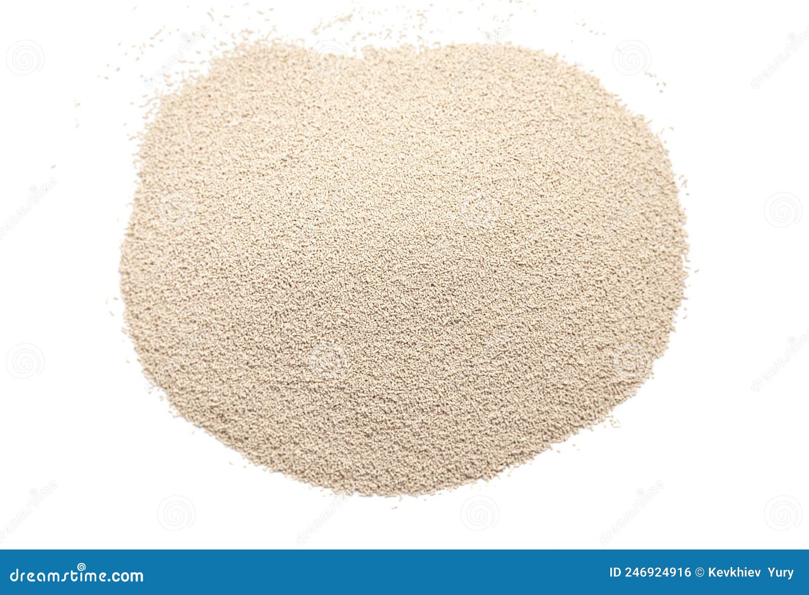 Active Dry Baking Yeast Granules Isolated on White Background Stock