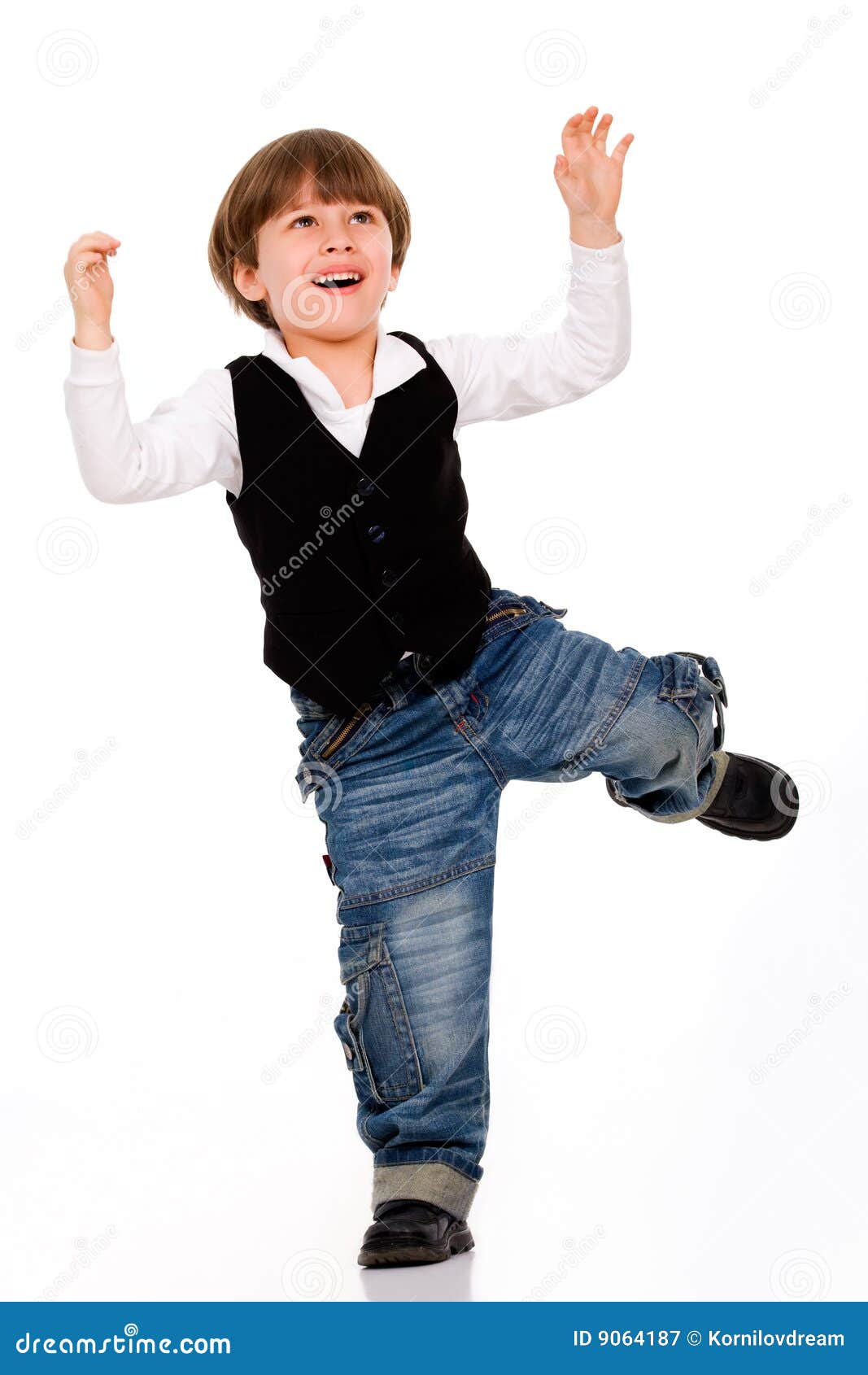Active little boy stock image. Image of color, isolated 9064187