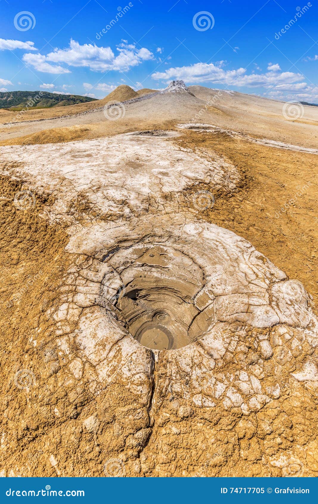 Active mud volcano stock image. Image of volcanic, travel 74717705