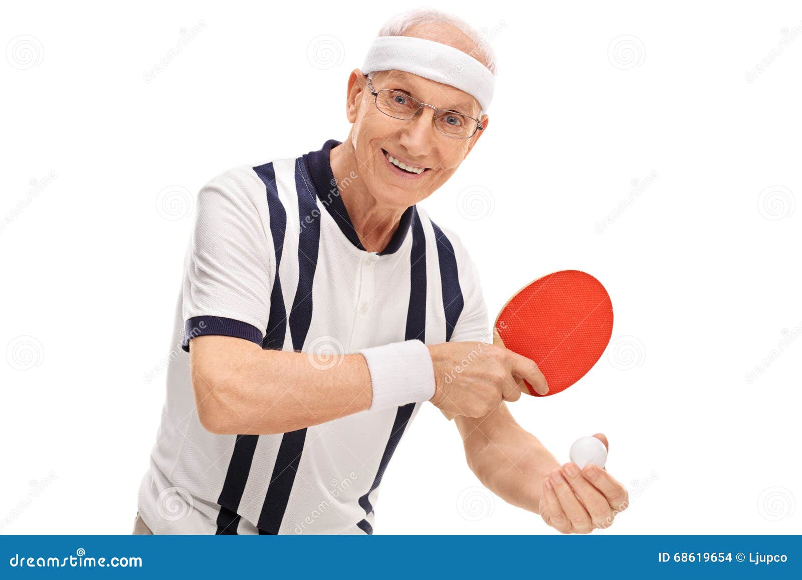 Active Senior Playing Pingpong Stock Photo Image of hobby, healthy