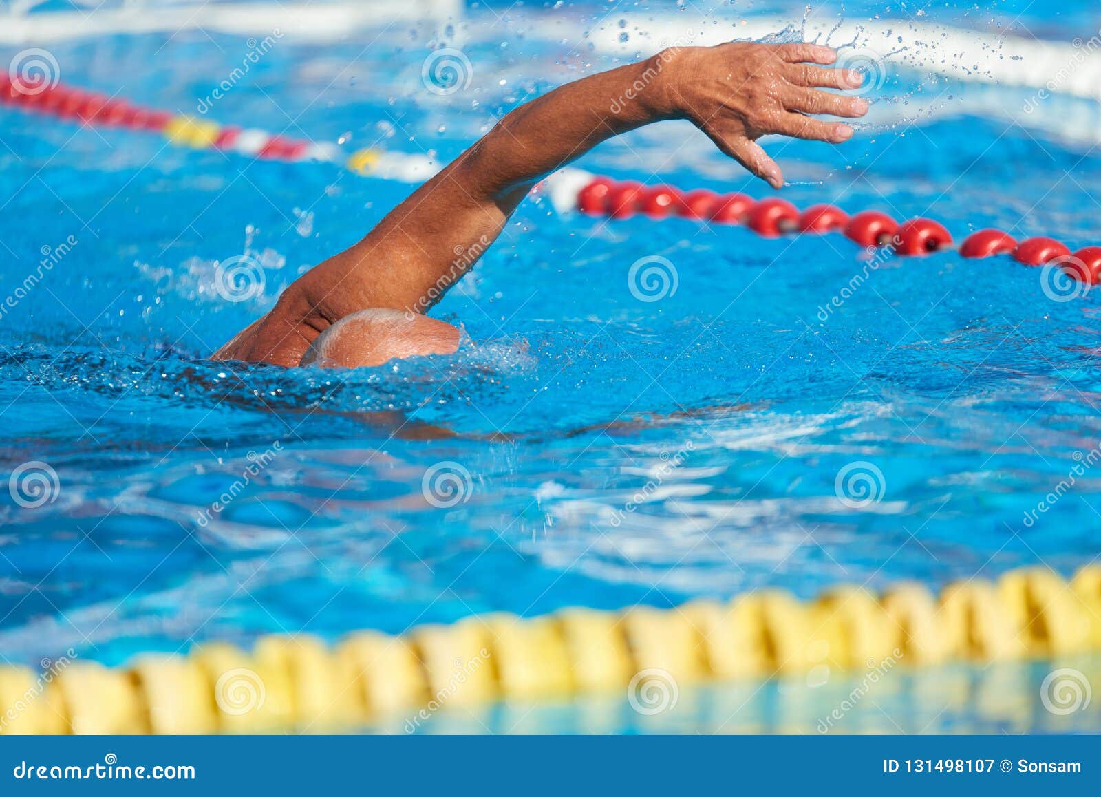 Active senior swimming stock image. Image of swim, attitude - 131498107