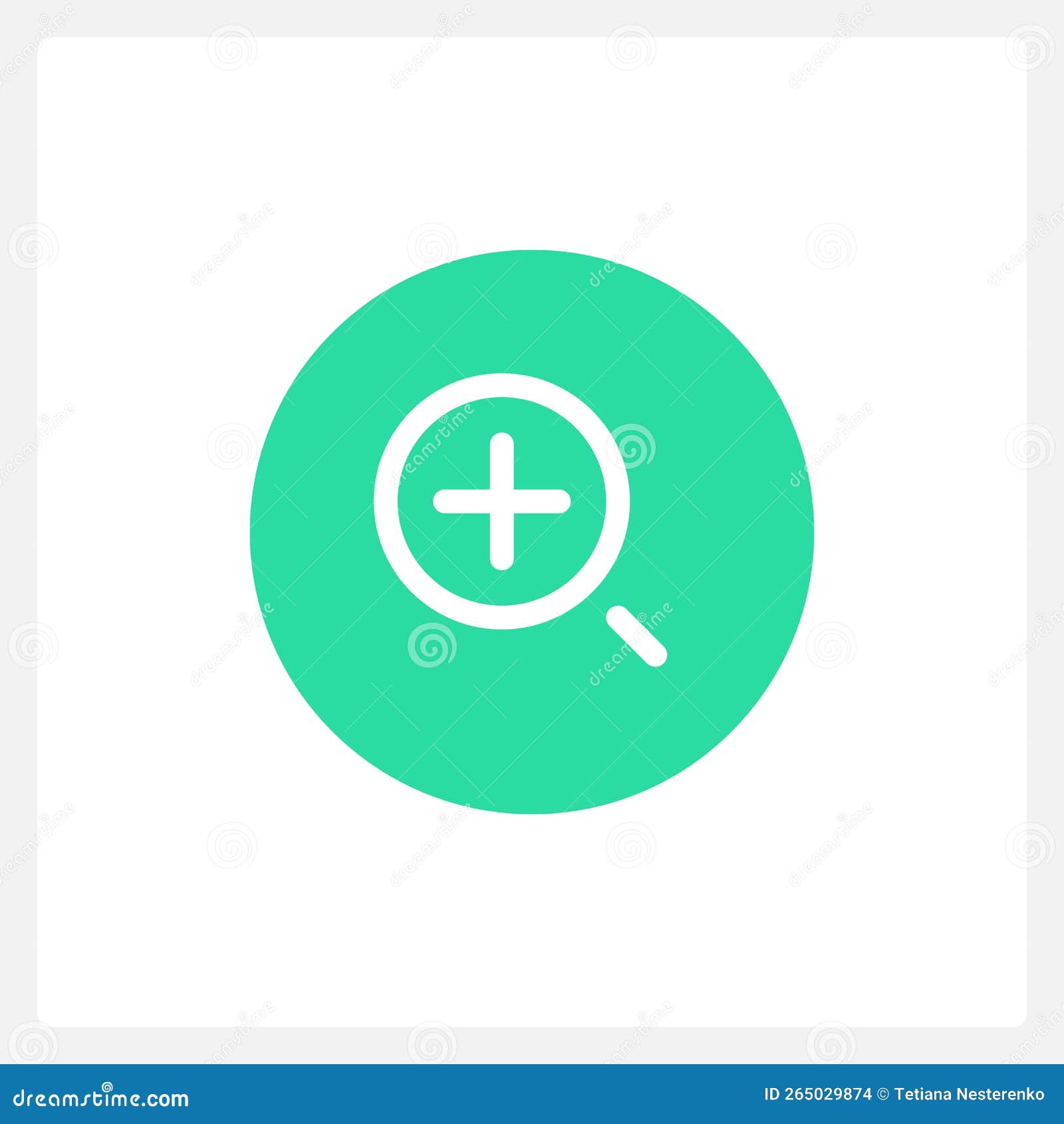 Active Zoom Plus Button UI Element Template Stock Vector - Illustration