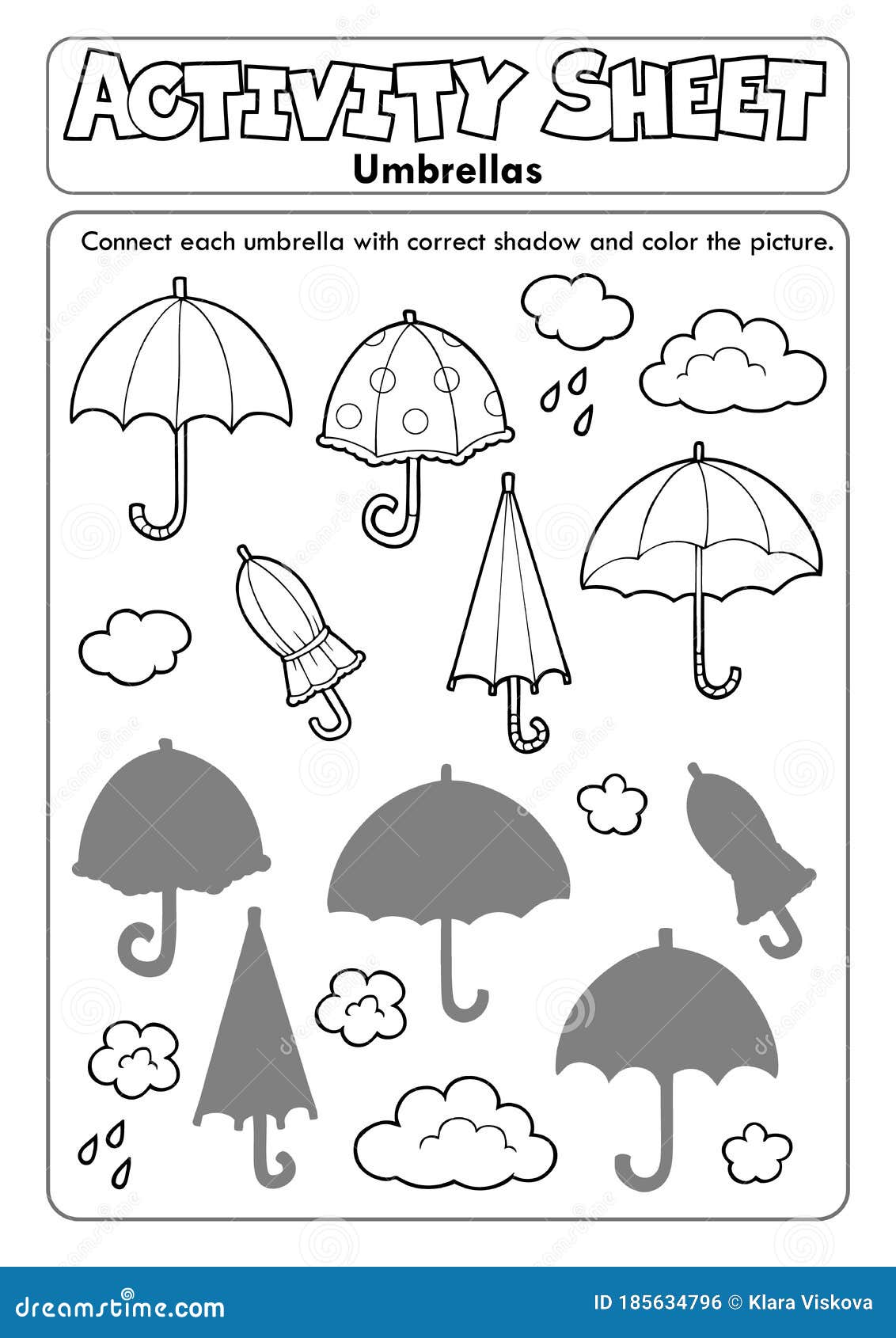 activity sheet umbrellas 1