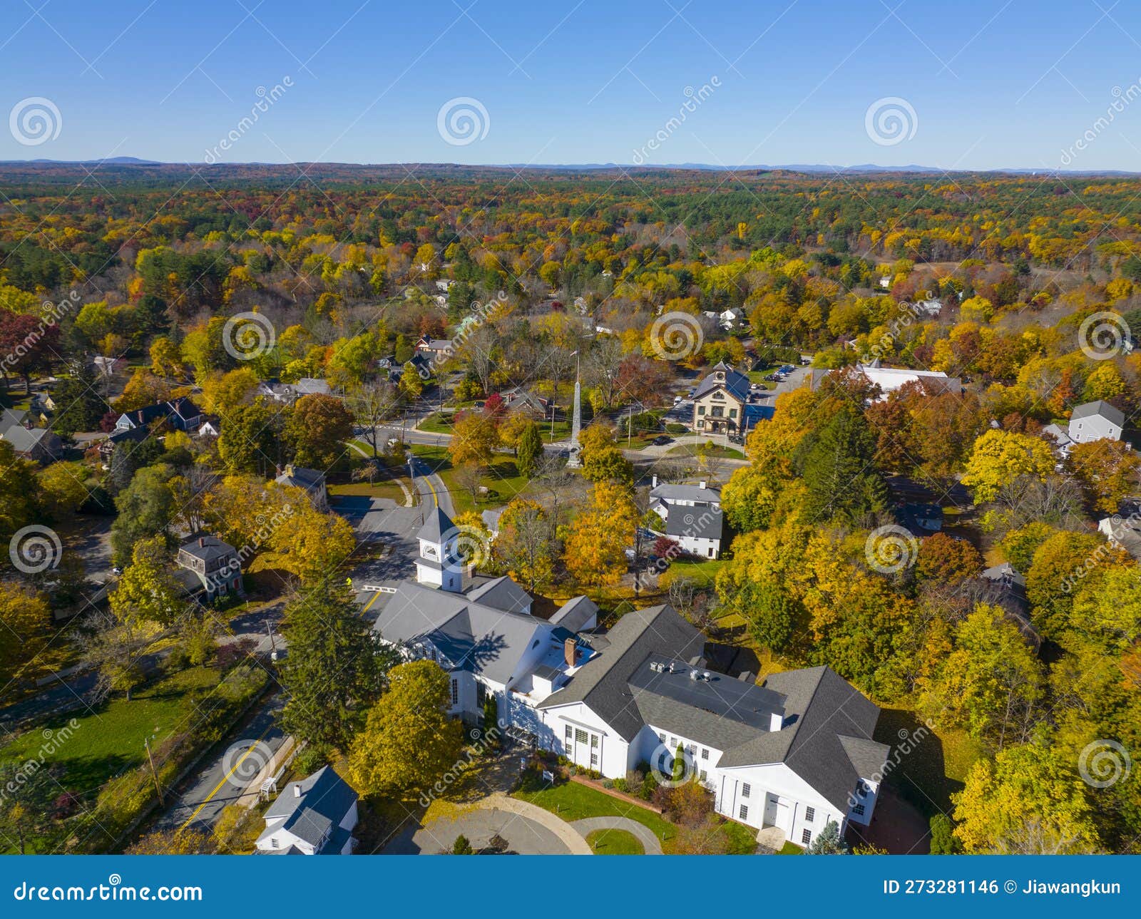 Acton Town Green, Acton, MA, USA Stock Photo Image of common