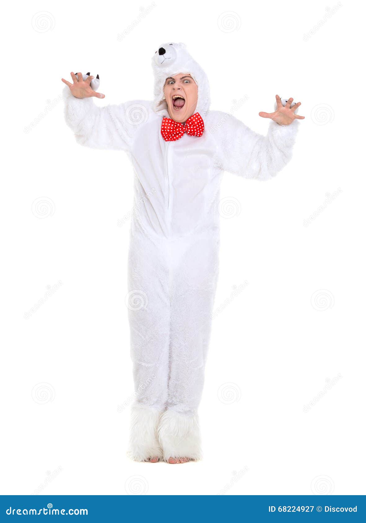 Actor Dressed As Polar Bear Stock Image - Image of performance, costume ...