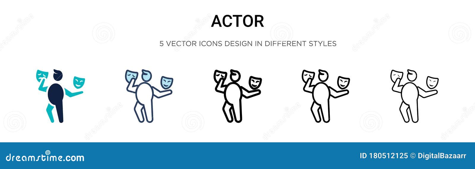 Free Actor Icon - Download in Colored Outline Style