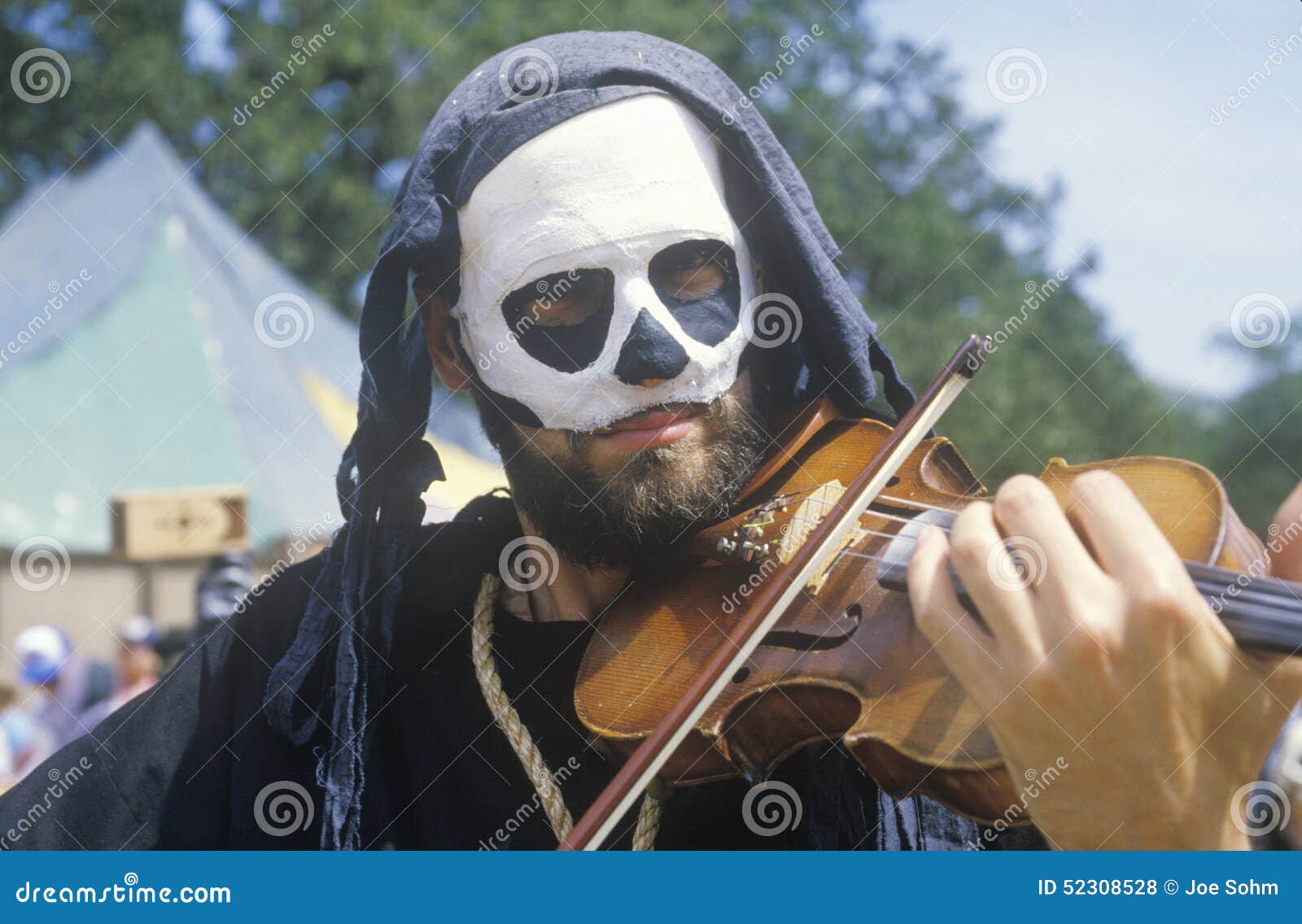 Actor Playing Violin at Renaissance Faire, Agoura, California