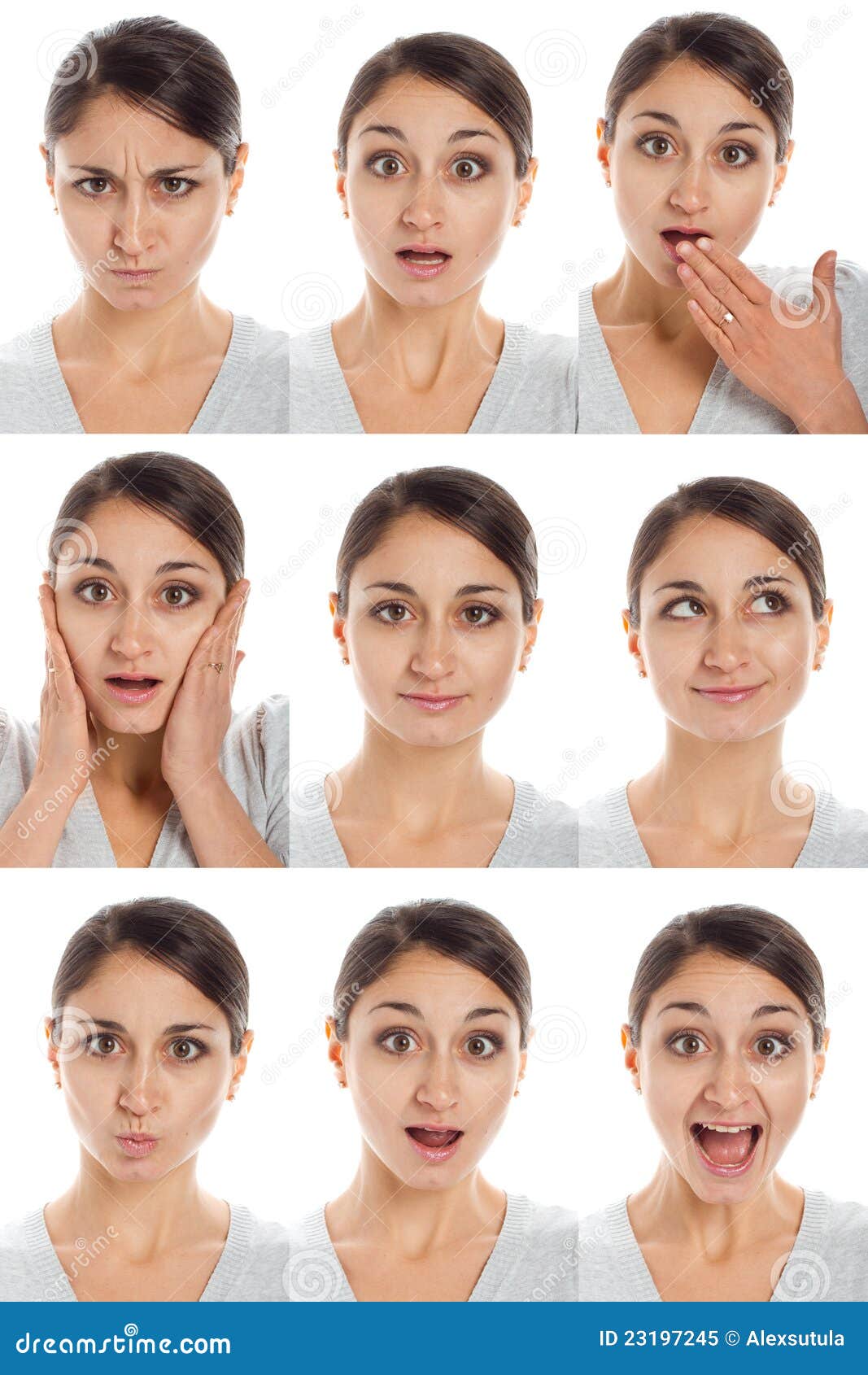 Actor's Face, A Compilation Of Emotions Royalty Free Stock Photo ...