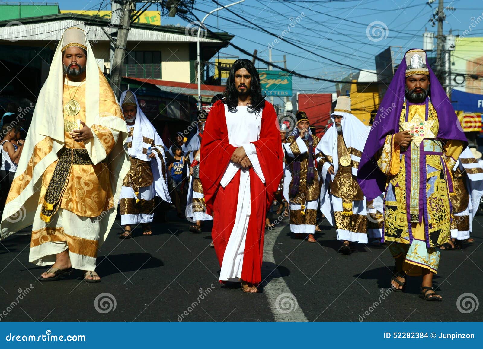Actors And Characters In The Reenactment Of The Passion Of Christ
