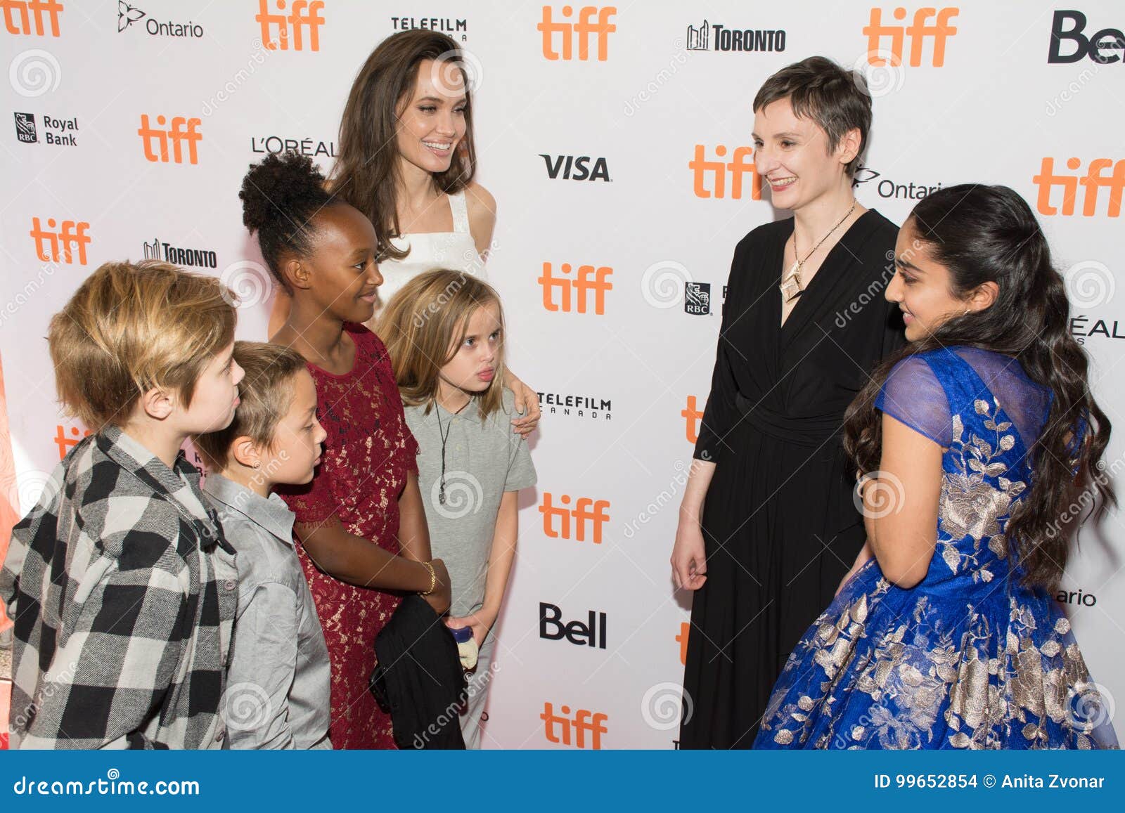 Angelina Jolie with Her Family `the Breadwinner` Premiere at Toronto  International Film Festival Editorial Stock Image - Image of garden,  director: 99652854