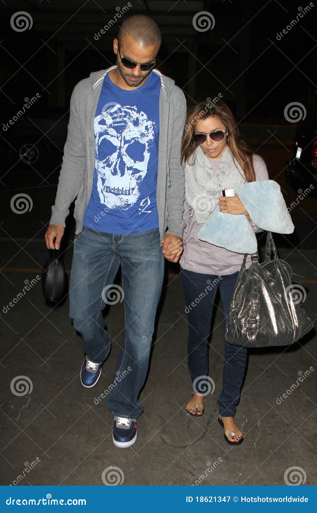 Eva Longoria Husband Actress Eva Longoria & Husband Tony Parker at LAX Editorial Photography