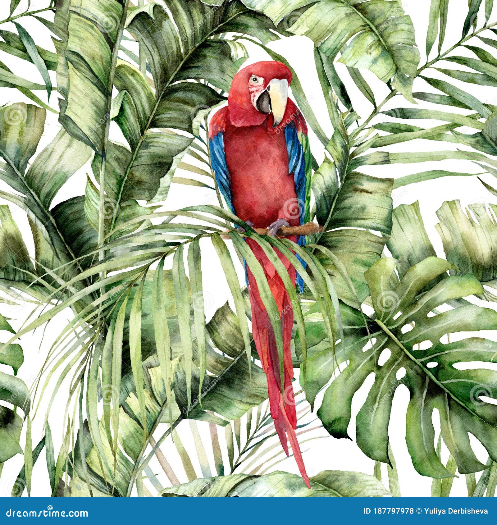 Conjunto de 4-aves tropicales Coaster-Loro Flores selva Fresco Regalo de verano #15793