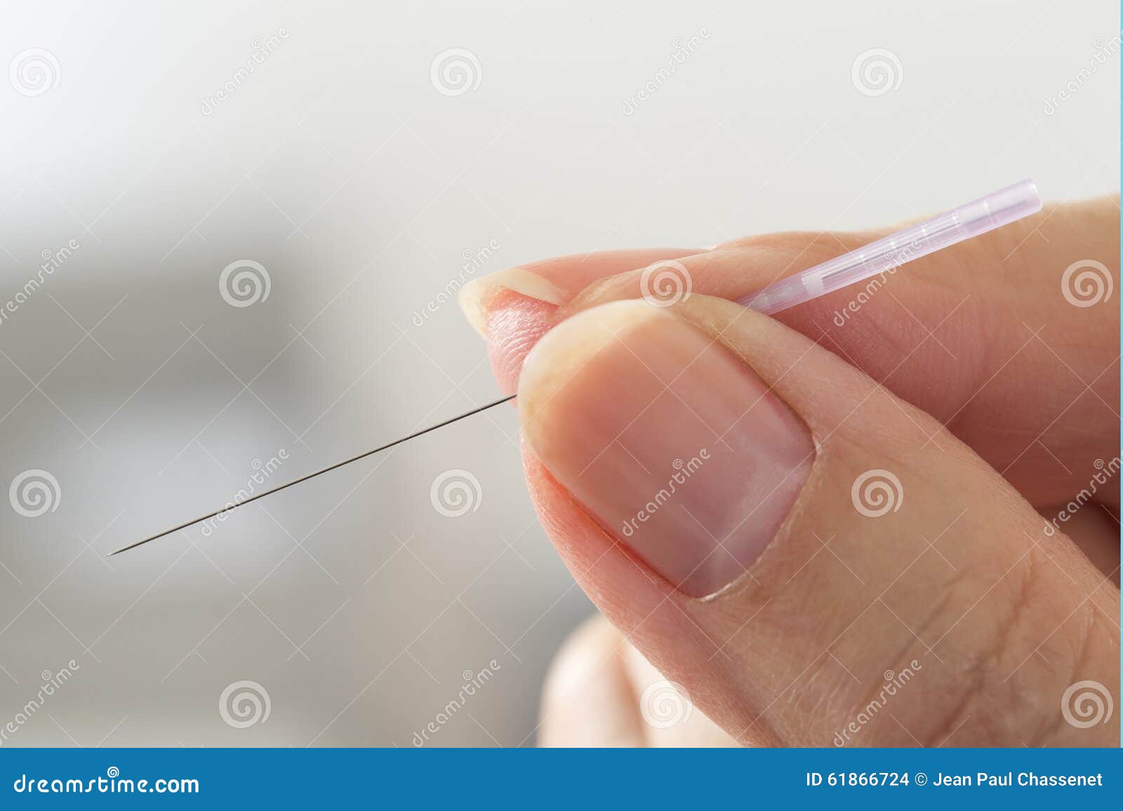Needle Acupuncture Procedure,acupuncturist Doctor Makes A Therapy For