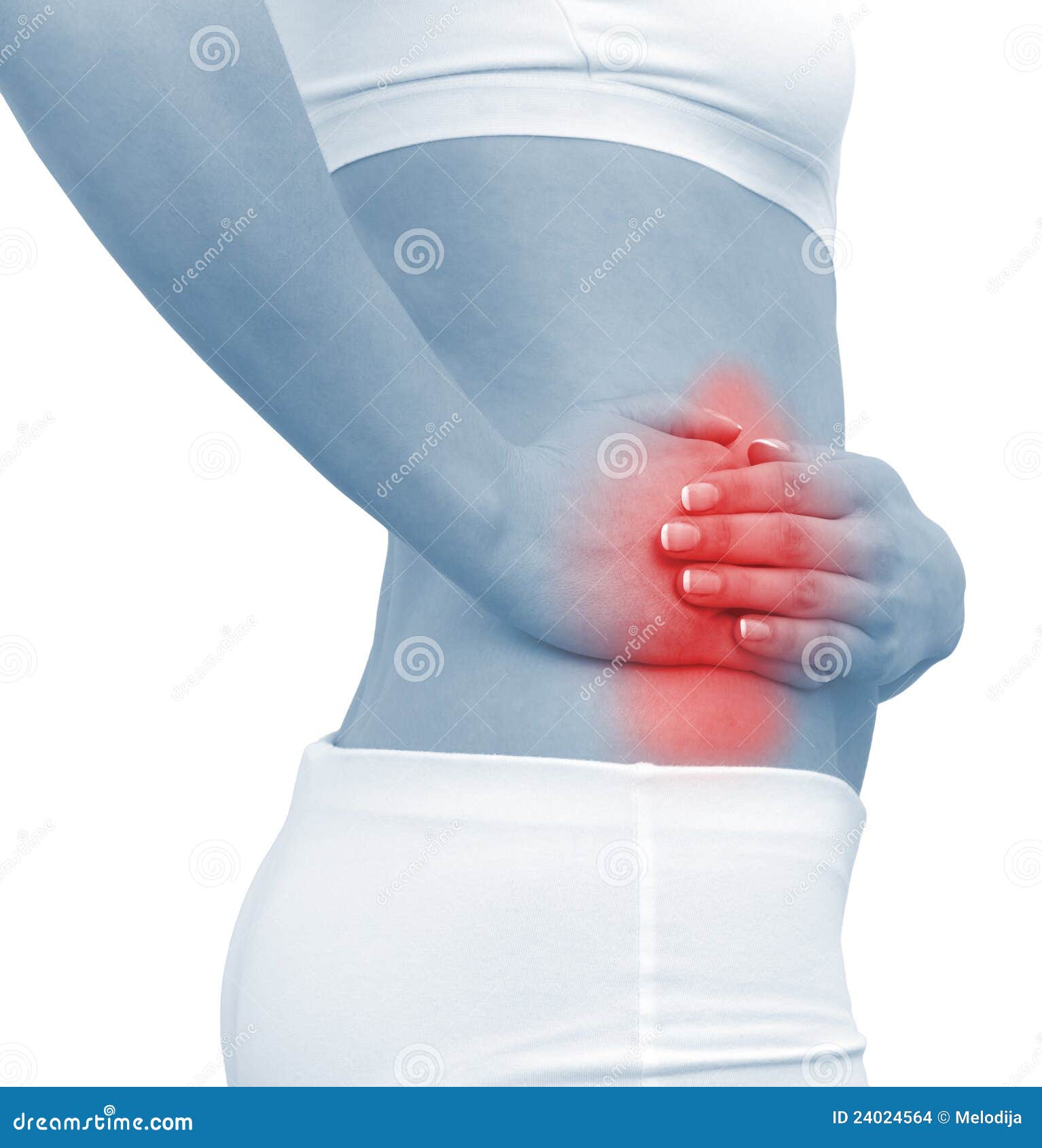 Acute Pain In A Woman Section Of Kidney Stock Photo - Image of cramp