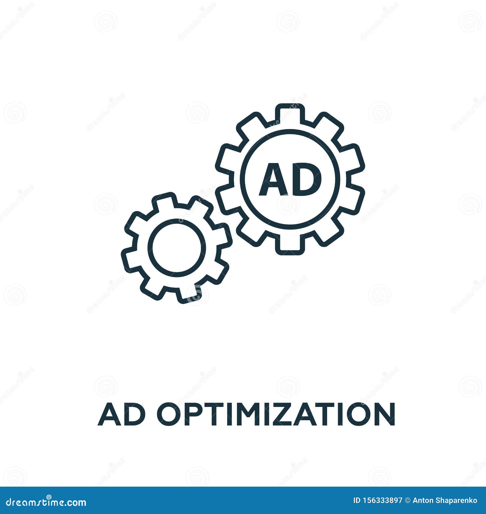 Ad Optimization Vector Icon Symbol. Creative Sign from Advertising