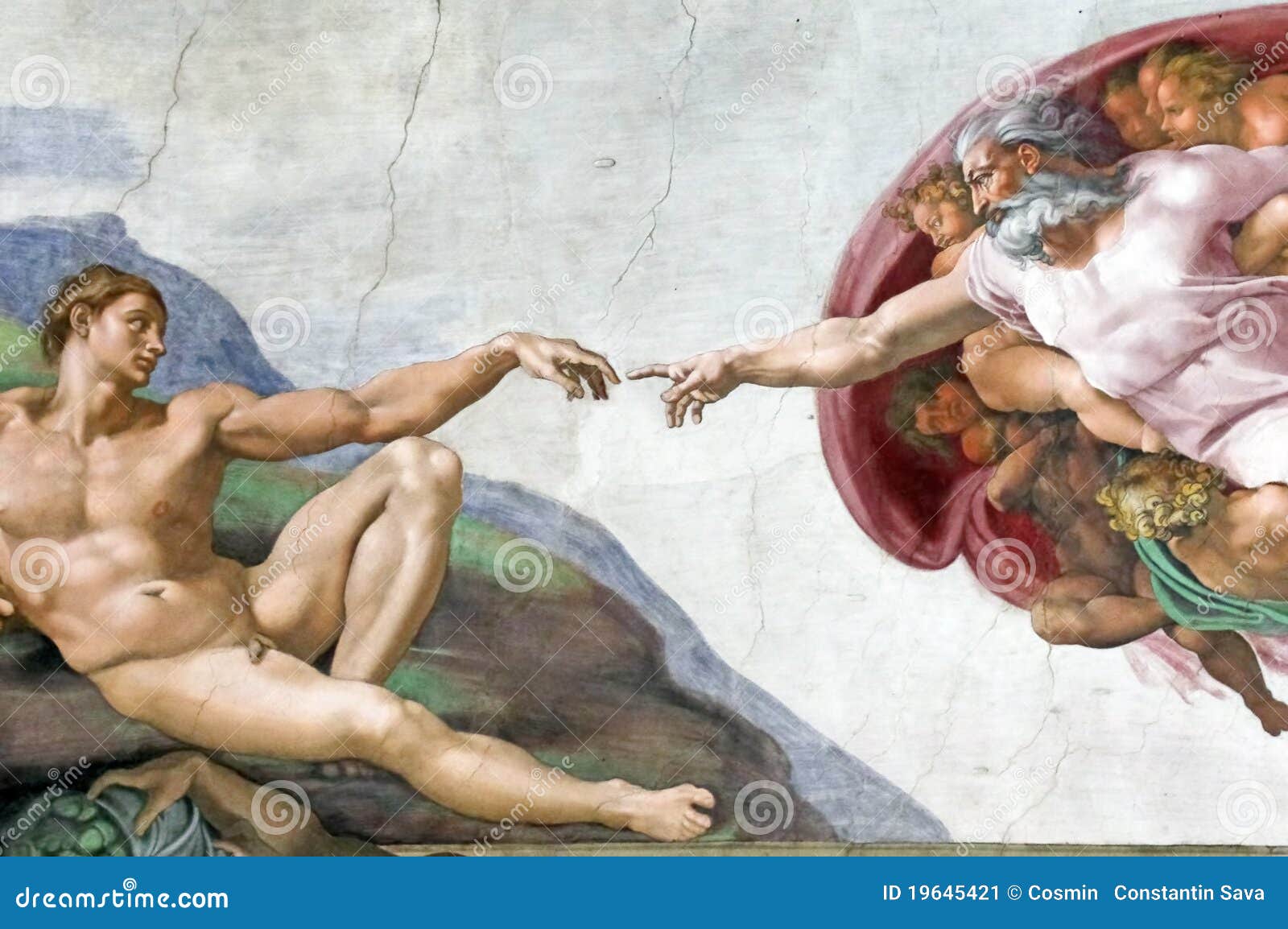 Adam Creation In Sistine Chapel Editorial Photo Image Of